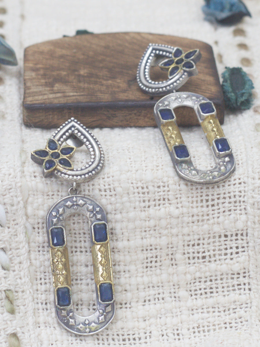 Long Earrings(two tone)